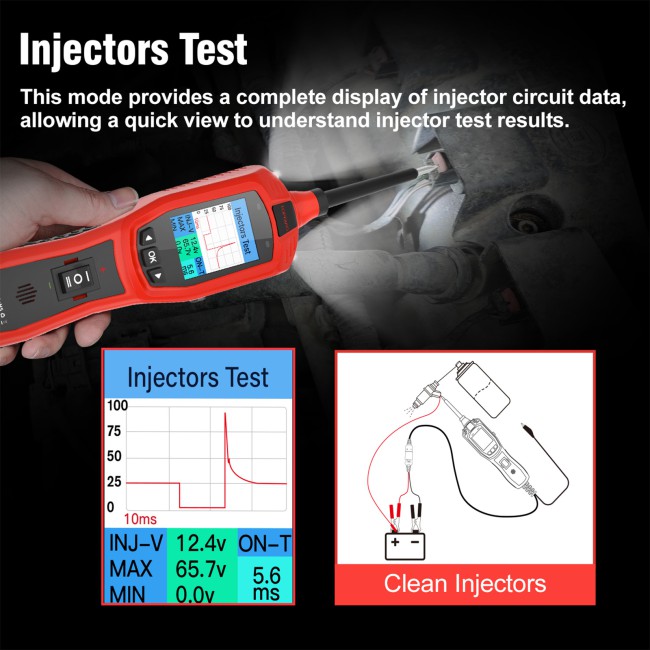 TOPDIAG P180 for 9-30 Volts Vehicle Electrical System Daignostics Injectors Test Support Cars Pickups SUVs Motorcycles Excavators Steamships