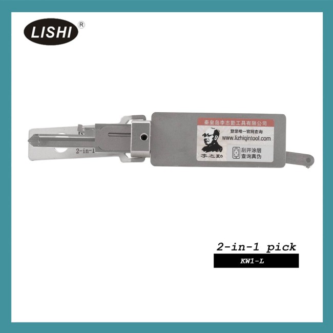 LISHI KW1-L Civilian Tool (Reverse Handing) 2-in-1 Pick & Decoder for 5-Pin Kwikset Keyway