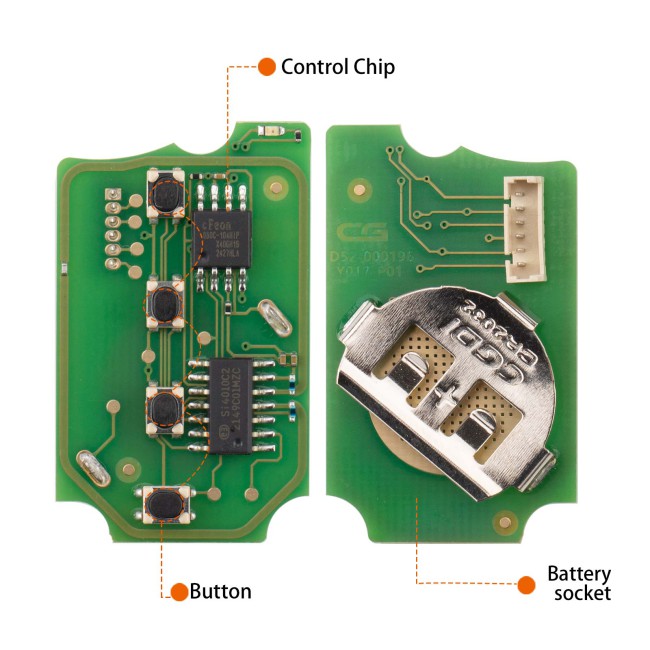 [5Pcs/Lot] CGDI C13-000003 HON.D Style(Flip-2+1BTN) 3 Buttons Wire Remote Used with CGDI K2 Remote Key Programmer