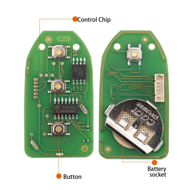 [5Pcs/Lot] CGDI C13-000007 HYU.D Style(Separate-3+1BTN) 4 Buttons Wire Remote Key Used with CGDl K2 Remote Key Programmer