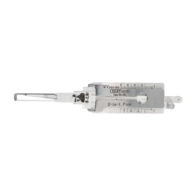 LISHI CHERY101 End Milling Tool (8-CUT) 2-in-1 Pick & Decoder for Chery Tiggo 5 E5 Ignition/Door Locks