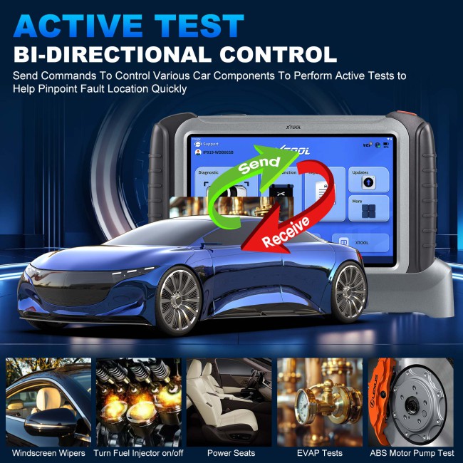 XTOOL IP919 Full System Diagnostic Support ECU Coding DOIP / CANFD Protocol & FCA AutoAuth 3 Years Free Update