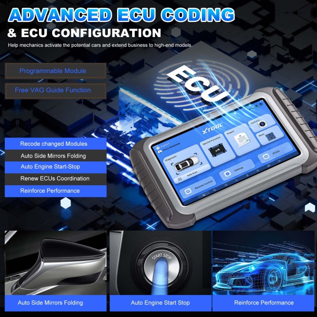XTOOL IP919 Full System Diagnostic Support ECU Coding DOIP / CANFD Protocol & FCA AutoAuth 3 Years Free Update