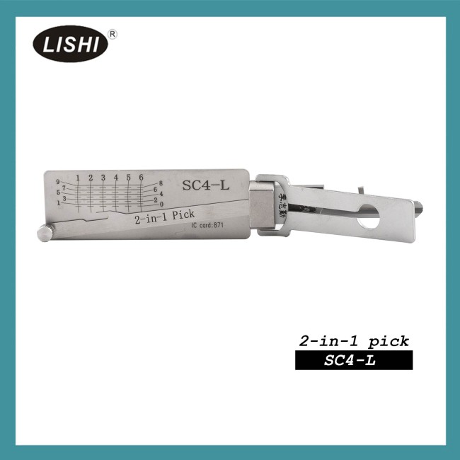 LISHI SC4-L Civilian Tool (Reverse Handing) 2-in-1 Pick & Decoder for 6-Pin Schlage Keyway