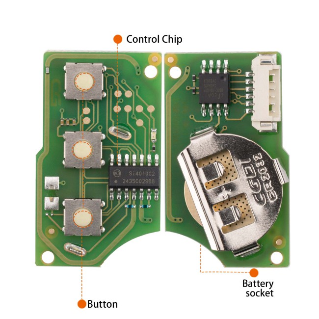 [5Pcs/Lot] CGDI C13-000001 B5(3 buttons) 3 Buttons Wire Remote Used with CGDl K2 Remote Key Programmer