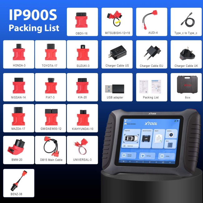 XTOOL IP900S OE-Level Full System Diagnostic Support ECU Coding DOIP / CANFD Protocol & FCA AutoAuth 3 Years Free Update