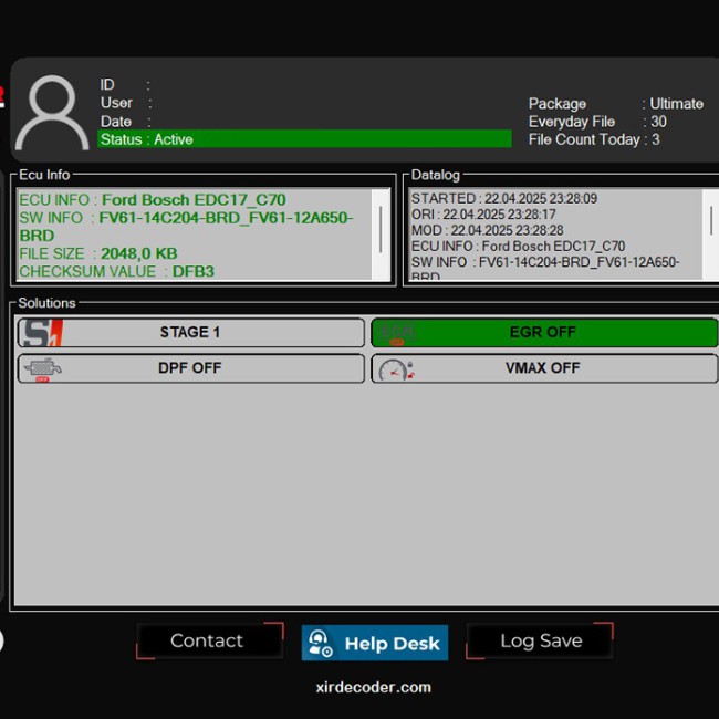 XirDecoder DTC - Chip Tuning - All Solutions Software Basic Version