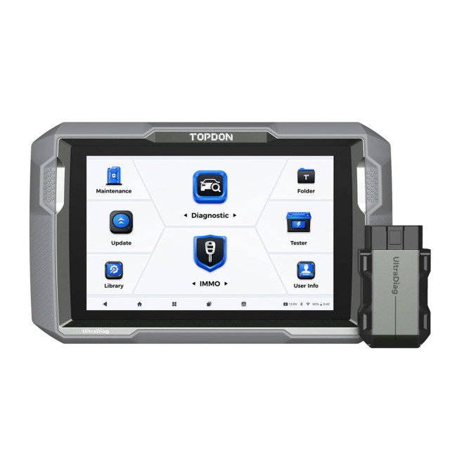 TOPDON UltraDiag 8 Inch Key Programming & Scan Tool Bi-directional Control Support 100+ Car Brands 30+ Service Functions