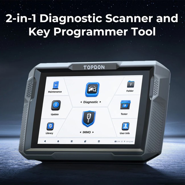 TOPDON UltraDiag 8 Inch Key Programming & Scan Tool Bi-directional Control Support 100+ Car Brands 30+ Service Functions
