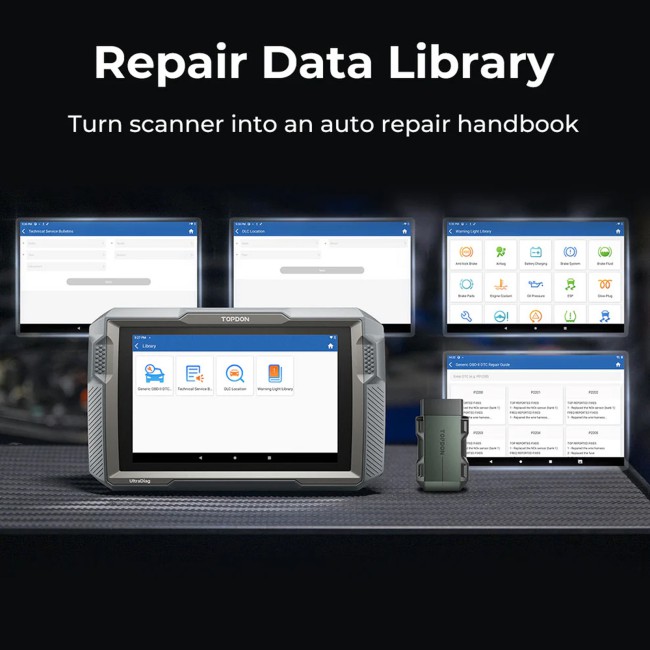 TOPDON UltraDiag 8 Inch Key Programming & Scan Tool Bi-directional Control Support 100+ Car Brands 30+ Service Functions