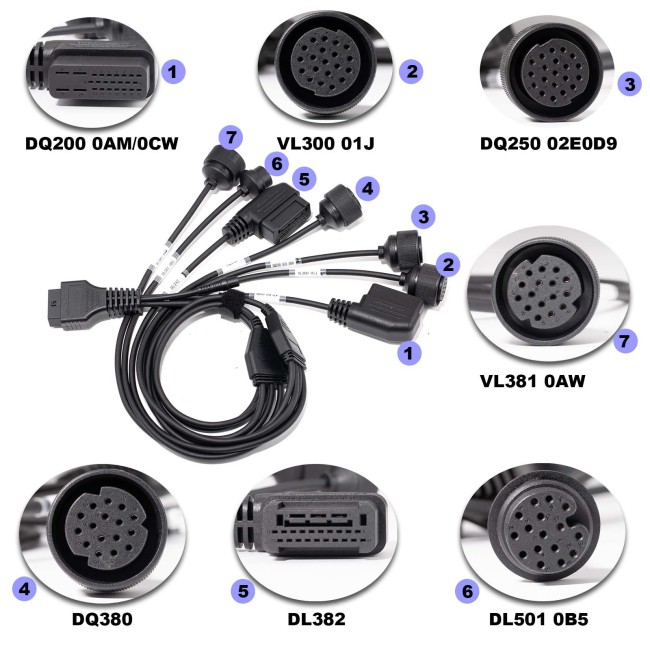 OEM VW 7 in 1 speed gearbox transmission cable (OBD female)