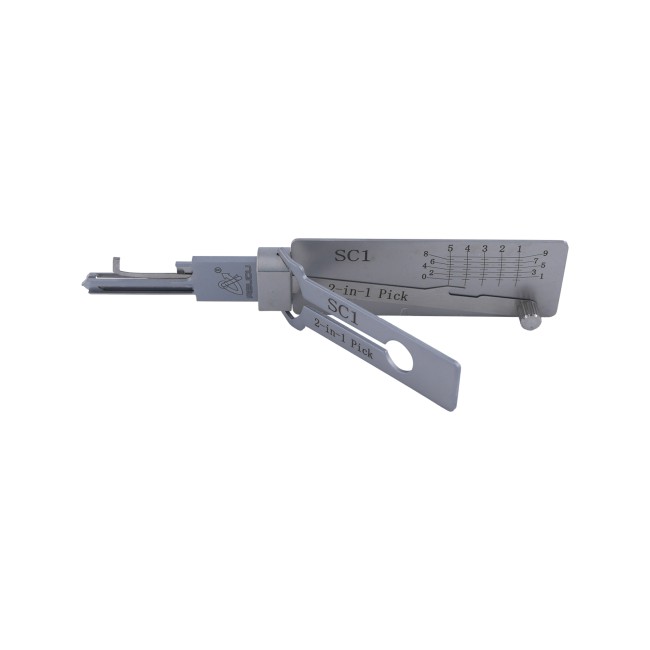 Abdun ABUDU SC1 (Schlage) Flat Milling Single Track Opening and Reading Teeth 2-in-1 Tool, Tooth Depth (5-cut) IC CARD: 871