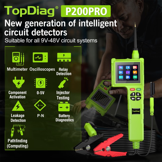 TOPDIAG P200Pro New Generation of Intelligent Circuit Detectors
