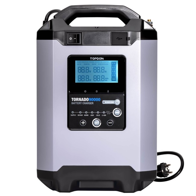 TOPDON Tornado90000 - 90A Stable Power Supply & Smart Charger 12V/24V