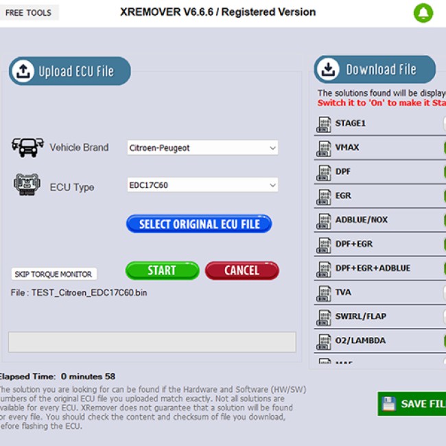 [1 Year Get 3 month Free] Xremover DTC Chip Tuning Software Advance version 20 tuned files Per Day