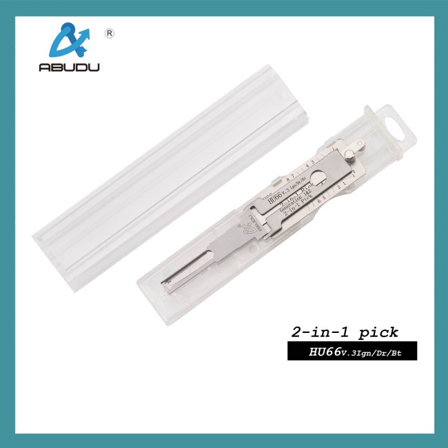 ABUDU AIAN007U HU66 Ignition Universal Door Lock Inner Milling Double Track Opening and Reading Two-in-One Tool, Depth of Cut (8-cut) IC CARD: 909