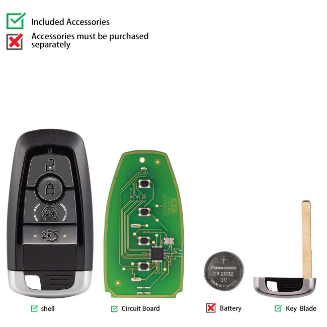 [5Pcs/Lot] CGDI C15-000031 FOR.D(4BTN) FOR.D 4 Buttons Smart Remote Used with CGDl K2 Remote Key Programmer