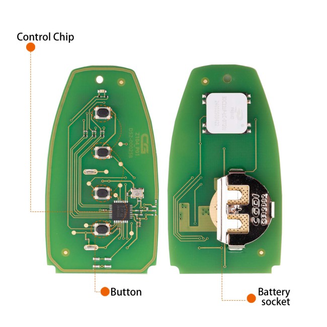 [5Pcs/Lot] CGDI C15-000031 FOR.D(4BTN) FOR.D 4 Buttons Smart Remote Used with CGDl K2 Remote Key Programmer
