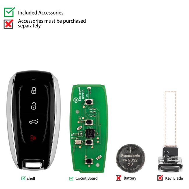 [5Pcs/Lot] KEYDIY KD ZB41-4 Universal Smart Remote Key 3+1 Buttons for Subaru Type