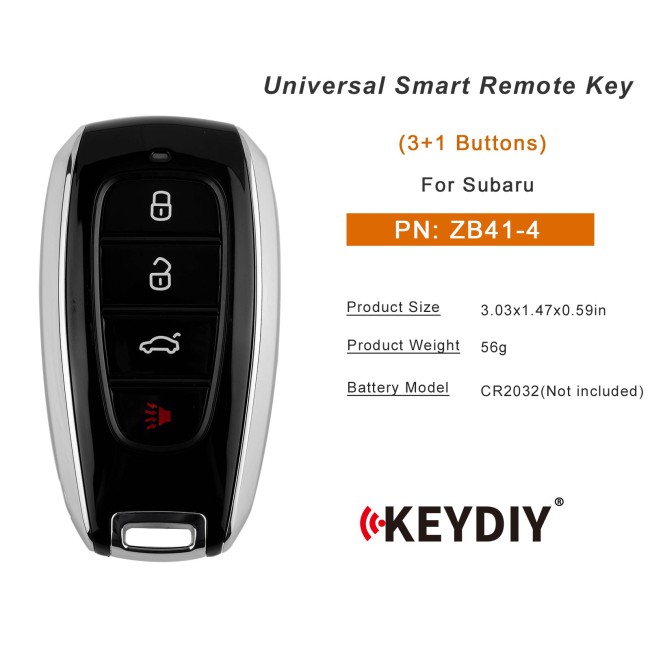 [5Pcs/Lot] KEYDIY KD ZB41-4 Universal Smart Remote Key 3+1 Buttons for Subaru Type