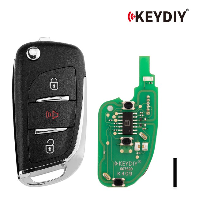 [5Pcs/Lot] KEYDIY KD B11-2+1 Universal Flip Remote Key 2+1 Buttons for Peugeot Type