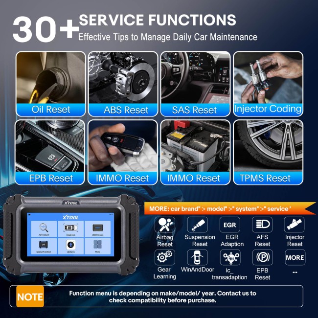 XTOOL D6S Diagnostic Tool with 30 Maintenance Services Free Update