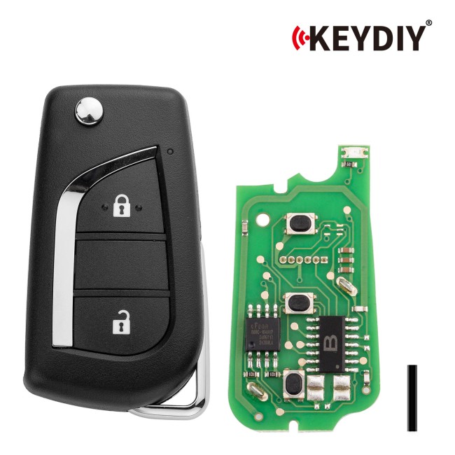[5Pcs/Lot] KEYDIY KD B13-2 Universal Flip Remote Key 2 Buttons for Toyota Type