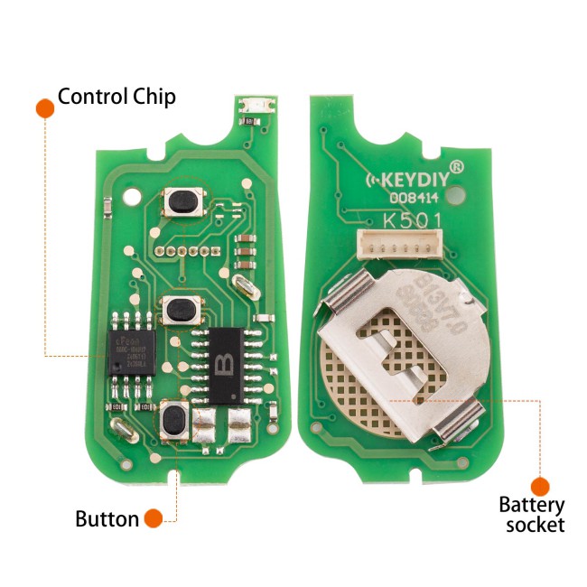 [5Pcs/Lot] KEYDIY KD B13-2 Universal Flip Remote Key 2 Buttons for Toyota Type