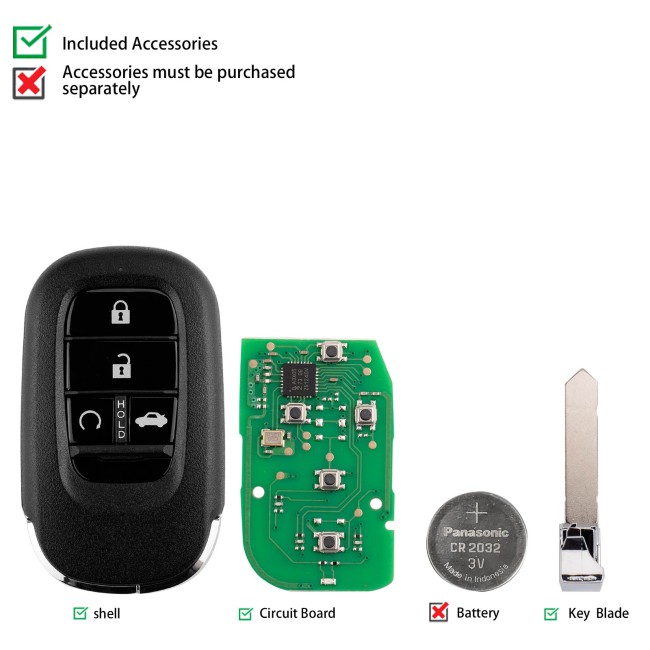 [5Pcs/Lot] KEYDIY KD ZB46-4 (Start) Universal Smart Remote Key 4 Buttons for Honda Type