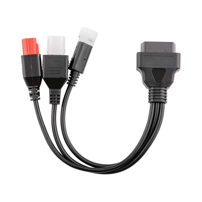 Free Shipping OEM OBD to 3pin + 4pin + 6pin for Motorcycle 3-IN-1 Adapter Cable