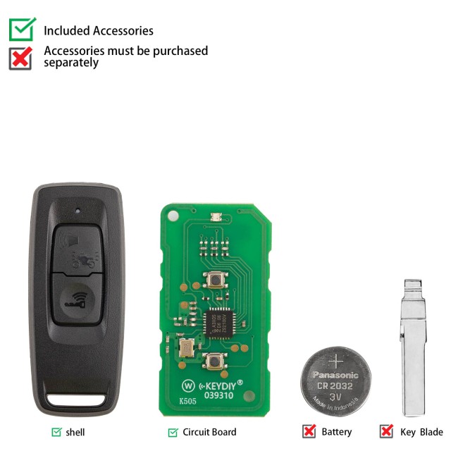 [5Pcs/Lot] KEYDIY KD ZB50-2 Universal Smart Remote Key 2 Buttons