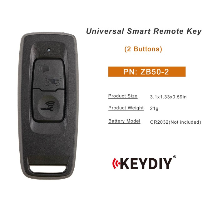 [5Pcs/Lot] KEYDIY KD ZB50-2 Universal Smart Remote Key 2 Buttons