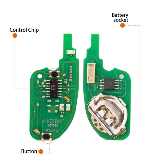 [5Pcs/Lot] KEYDIY KD B11-2 Universal Flip Remote Key 2 Buttons for PSA Type