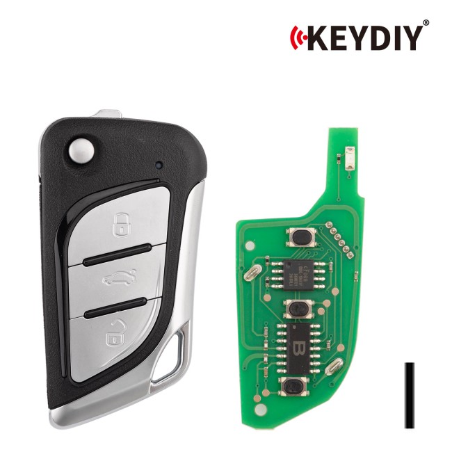 [5Pcs/Lot] KEYDIY KD B30-3 (Metal Button) Universal Flip Remote Key 3 Buttons for Cadillac Type