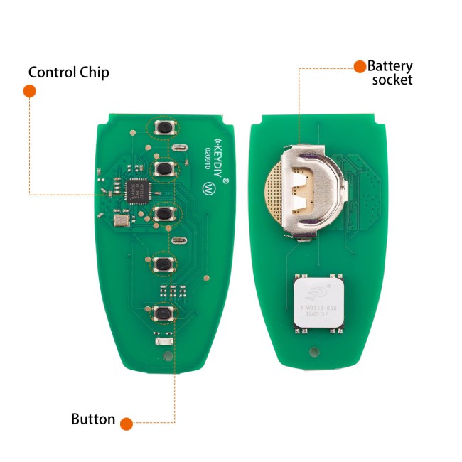 KEYDIY KD ZB21-5 Universal Smart Remote Key 4+1 Buttons for Ford Type 5pcs/lot