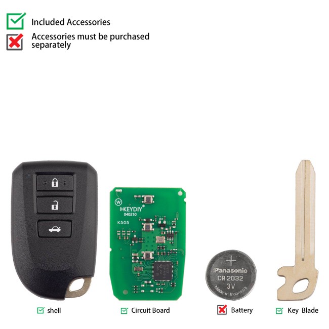 [5Pcs/Lot] KEYDIY KD TB62-3 Universal Smart Remote Key 3 Buttons