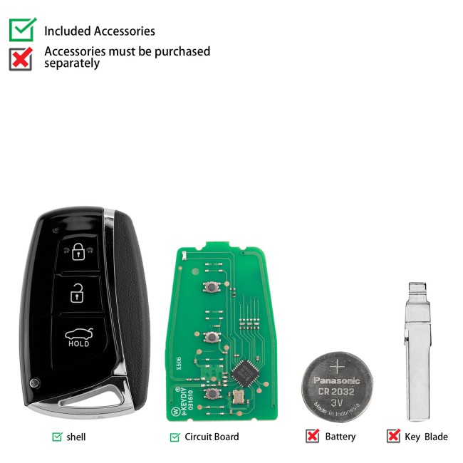 [5pcs/lot] KEYDIY KD ZB39-3 Universal Smart Remote Key 3 Buttons for Hyundai Type