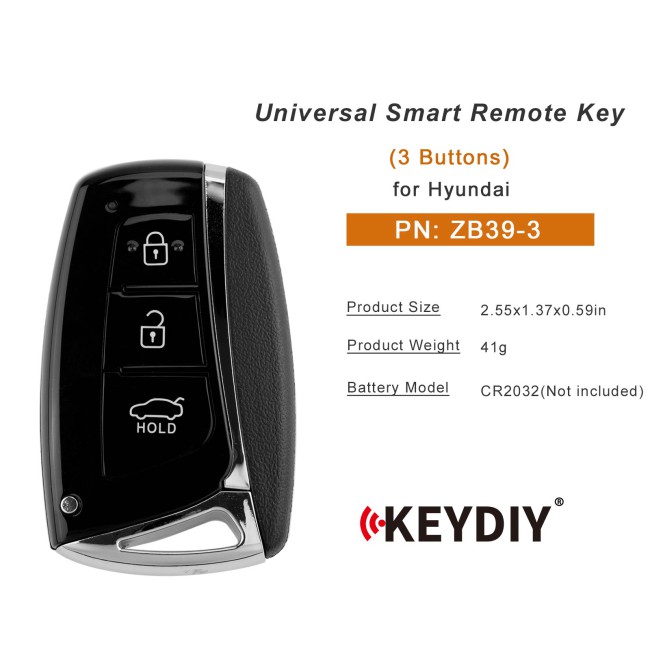 [5pcs/lot] KEYDIY KD ZB39-3 Universal Smart Remote Key 3 Buttons for Hyundai Type