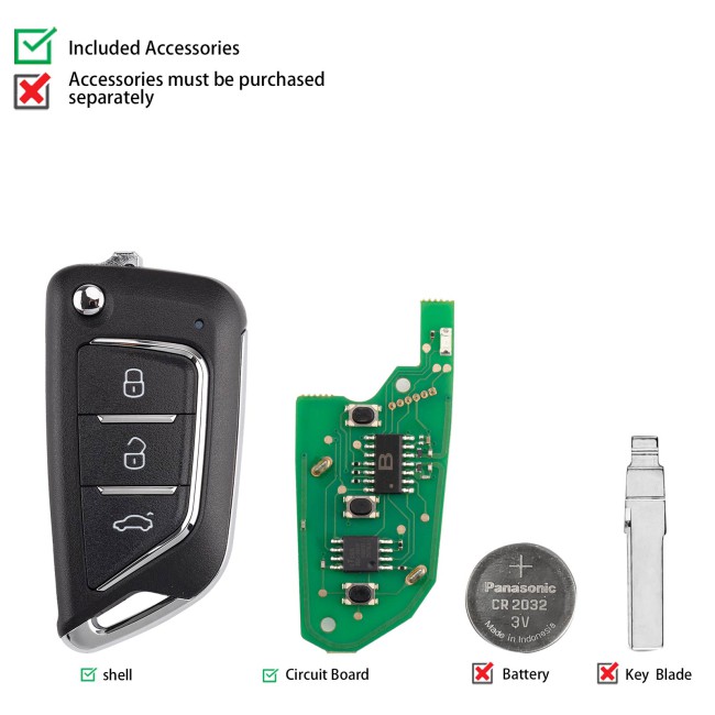 [5Pcs/Lot] KEYDIY KD B21-3 Universal Flip Remote Key Knife for Cadillac Type