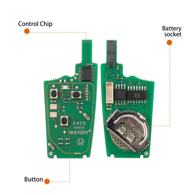 [5Pcs/Lot] KEYDIY KD NB27-3 Universal Flip Remote 3 Buttons for Audi Type