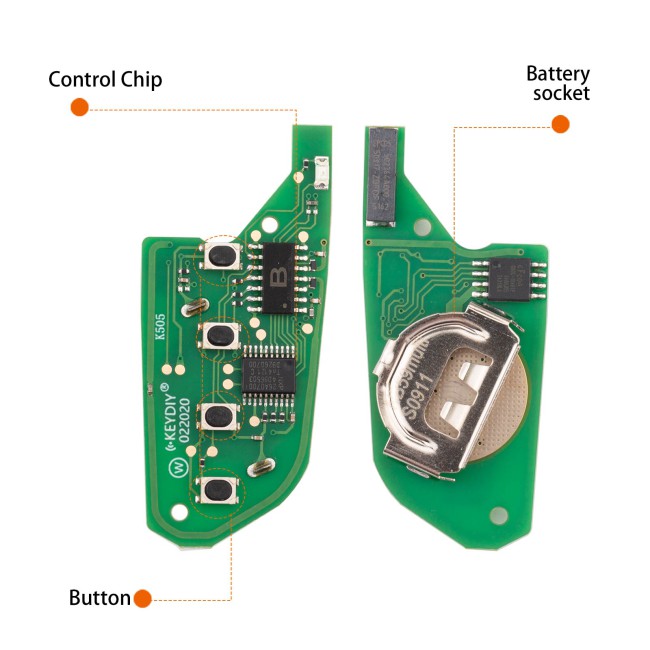 [5Pcs/Lot] KEYDIY KD NB59-4 Universal Flip Remote Key 4 Buttons