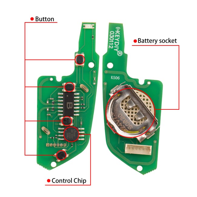 [5Pcs/lot] KEYDIY KD B24-4 Universal Flip Remote Key 4 Buttons for Lexus Type