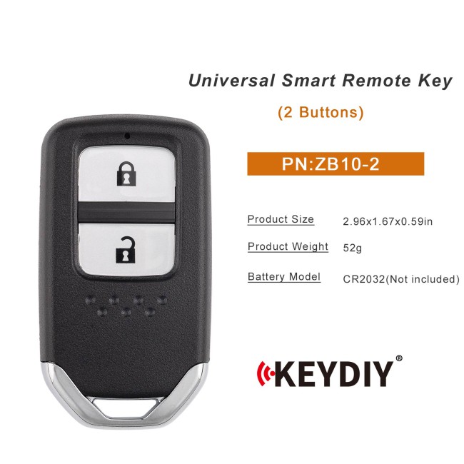[5Pcs/Lot] KEYDIY KD ZB10-2 Universal Smart Remote Key 2 Buttons