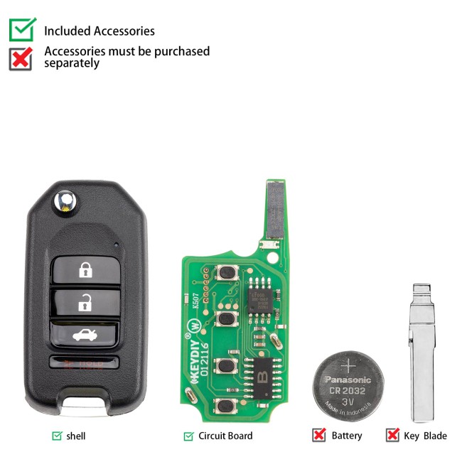 [5Pcs/Lot] KEYDIY KD NB10-4 Universal Remote Key 4 Buttons