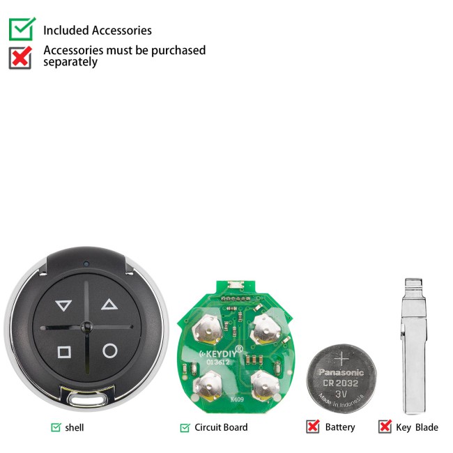 [5Pcs/Lot] KEYDIY KD B31-4 Symbol Version Universal Remote Key 4 Buttons Garage Type