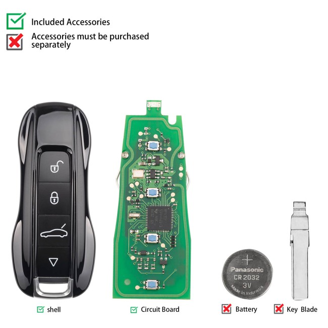[5Pcs/Lot] KEYDIY KD TB19 (NEW) Universal Smart Remote Key 3 Buttons for Porsche Type