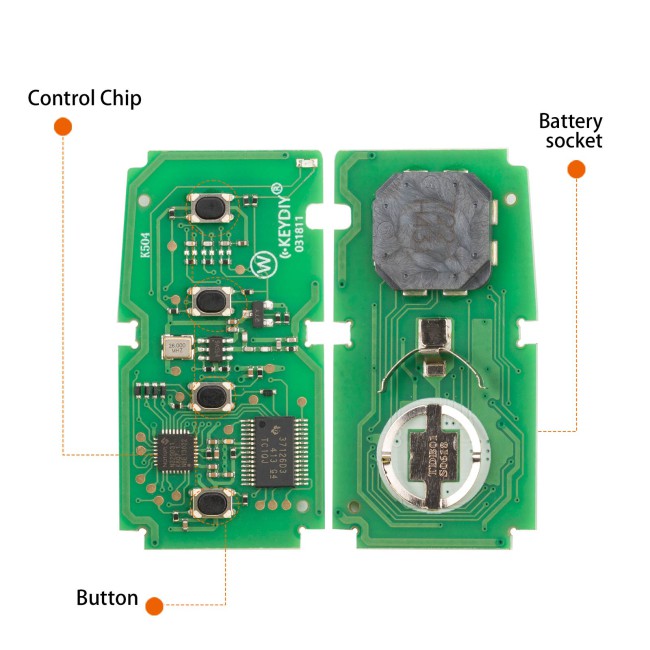 [5Pcs/Lot] KEYDIY KD TDB01-4 Universal Smart Remote Key 3+1 Buttons for Toyota Type