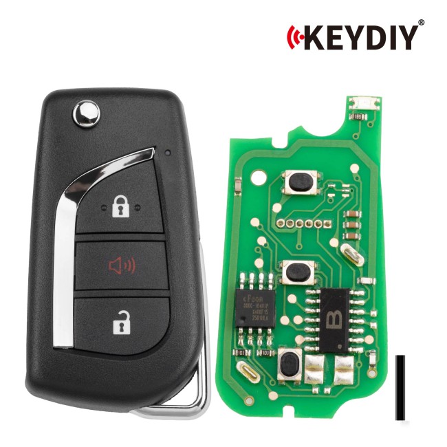 [5Pcs/Lot] KEYDIY KD B13-2+1 Universal Flip Remote Key 2+1 Buttons for Toyota Type