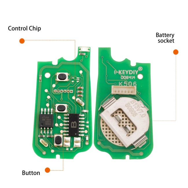 [5Pcs/Lot] KEYDIY KD B13-2+1 Universal Flip Remote Key 2+1 Buttons for Toyota Type