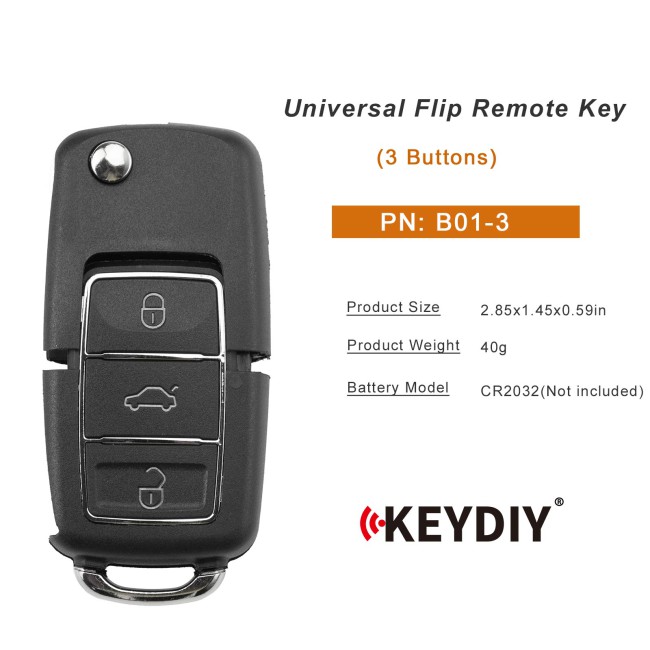 [5Pcs/Lot] KEYDIY KD B01-3 Luxury Universal Flip Remote Key 3 Buttons